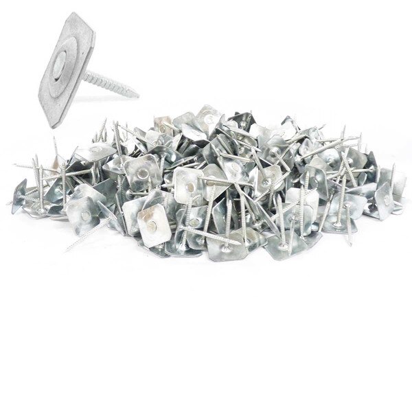 1" x 11GA RING GALV STEEL SQUARE CAP NAILS 25lb SQ1R25